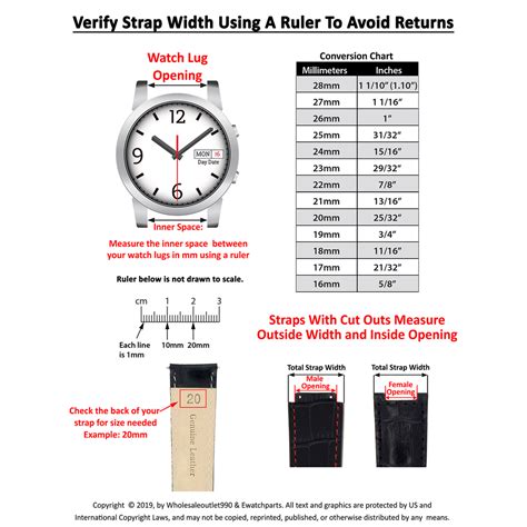 astra straps size chart